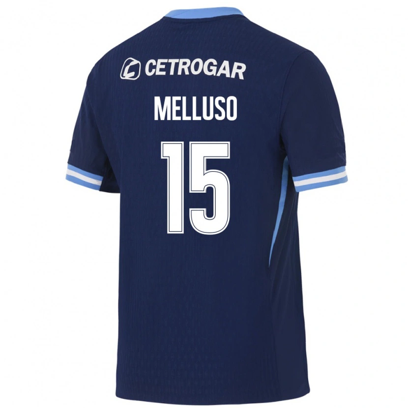 Danxen Homem Camisola Mateo Melluso #15 Azul Real Azul Claro Branco Alternativa 2026/27 Camisa