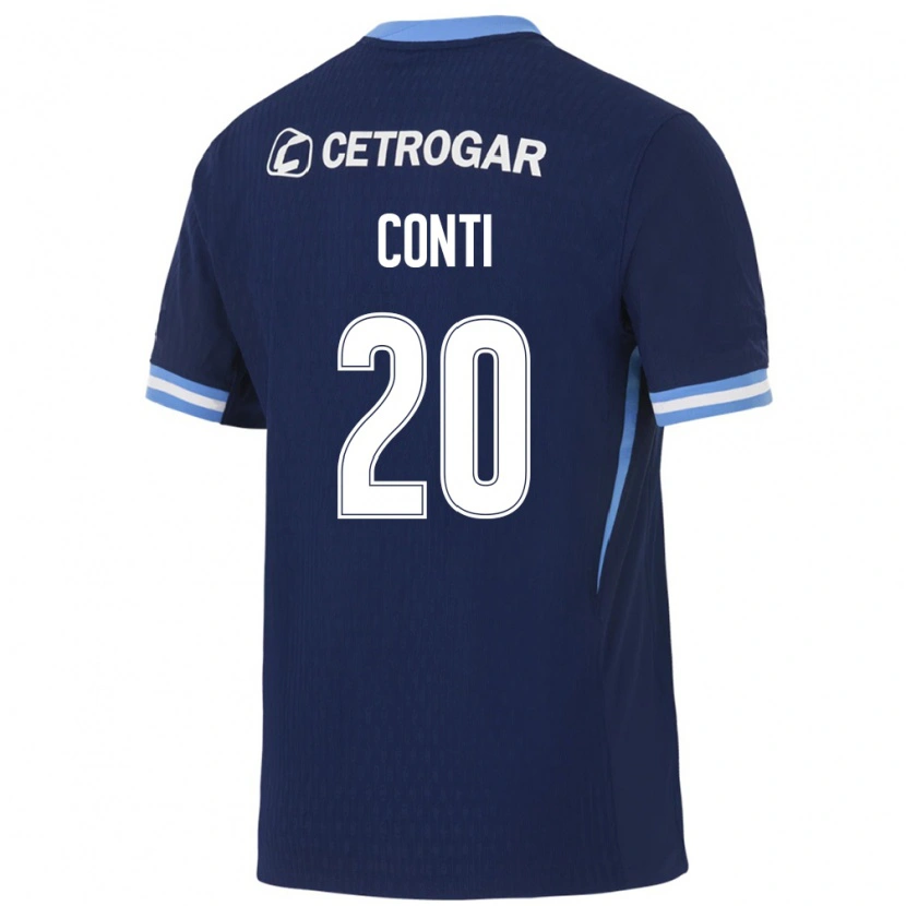 Danxen Homem Camisola Germán Conti #20 Azul Real Azul Claro Branco Alternativa 2026/27 Camisa