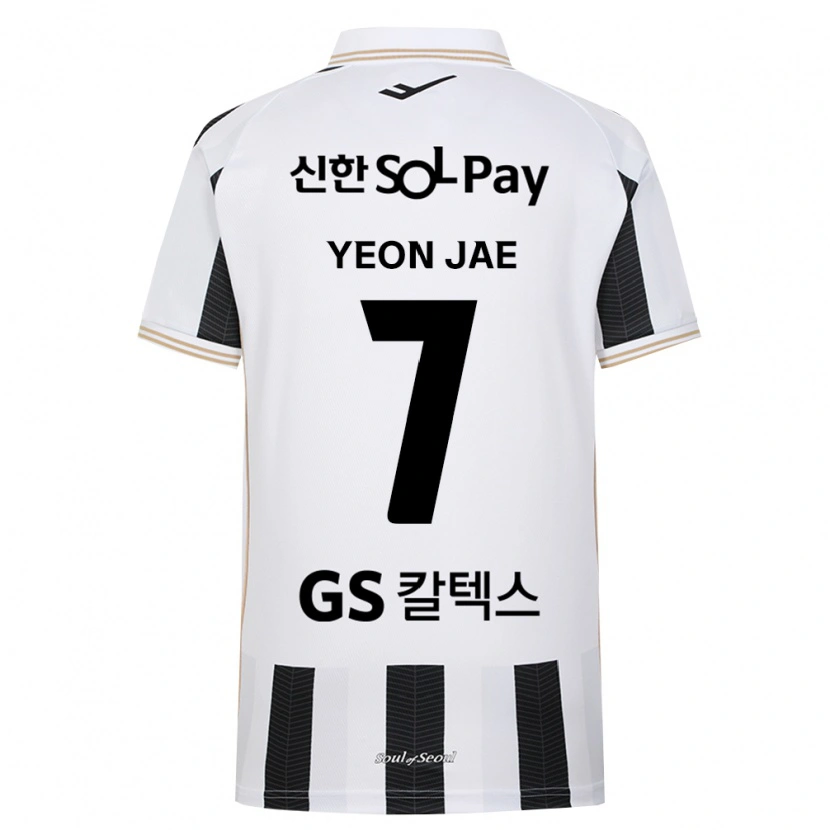 Danxen Homem Camisola Yeon-Jae Jung #7 Branco Preto Alternativa 2026/27 Camisa