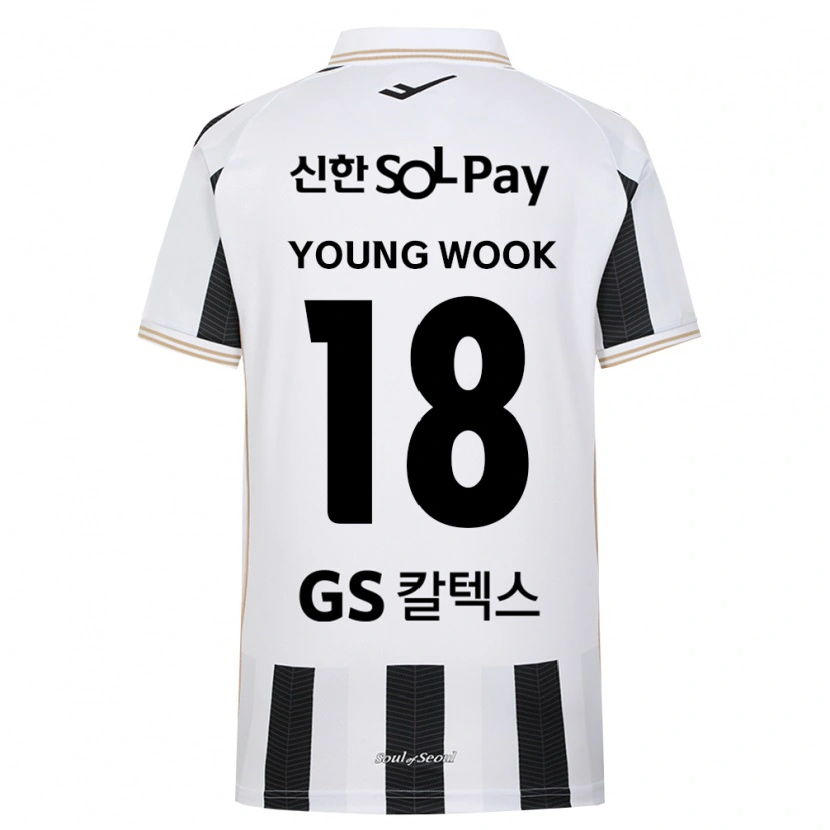 Danxen Homem Camisola Young-Wook Cho #18 Branco Preto Alternativa 2026/27 Camisa