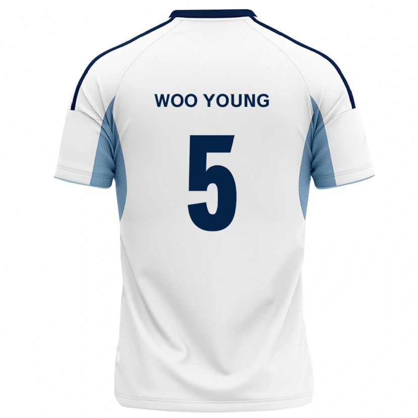 Danxen Homem Camisola Woo-Young Jung #5 Azul Real Branco Alternativa 2026/27 Camisa