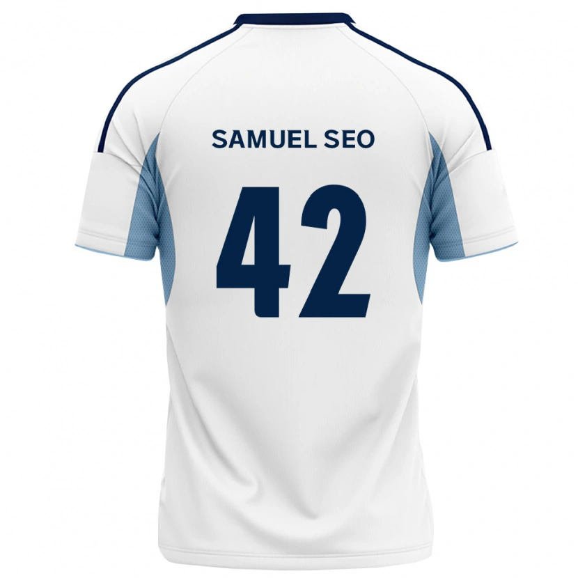 Danxen Homem Camisola Samuel Seo #42 Azul Real Branco Alternativa 2026/27 Camisa