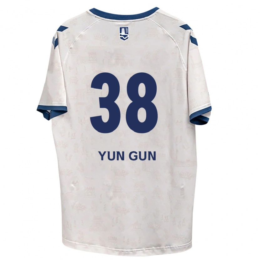 Danxen Homem Camisola Yun-Gun Lee #38 Azul Real Branco Alternativa 2026/27 Camisa