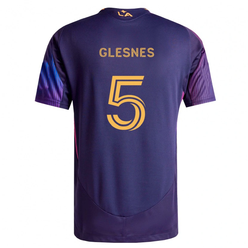 Danxen Homem Camisola Jakob Glesnes #5 Roxo Escuro Amarelo Alternativa 2026/27 Camisa