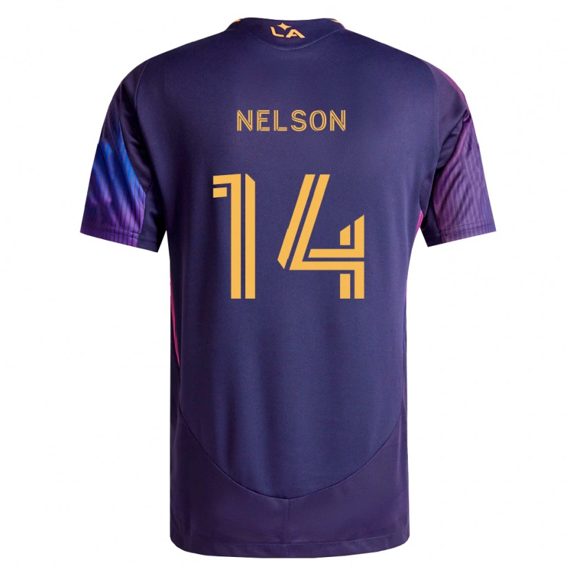 Danxen Homem Camisola John Nelson #14 Roxo Escuro Amarelo Alternativa 2026/27 Camisa