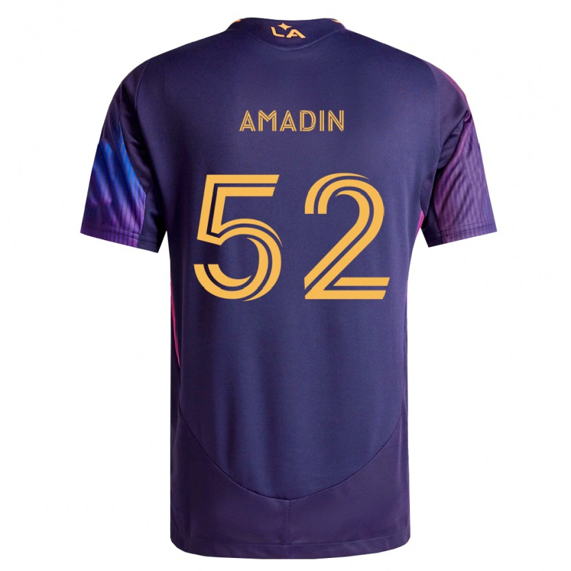 Danxen Homem Camisola Elijah Amadin #52 Roxo Escuro Amarelo Alternativa 2026/27 Camisa