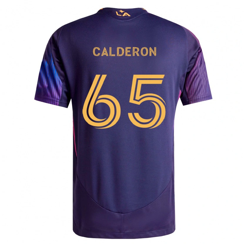 Danxen Homem Camisola Juan Calderón #65 Roxo Escuro Amarelo Alternativa 2026/27 Camisa