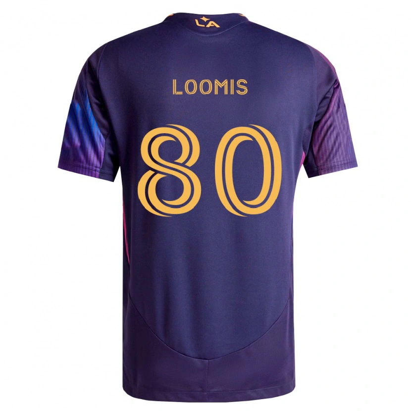Danxen Homem Camisola Ethan Loomis #80 Roxo Escuro Amarelo Alternativa 2026/27 Camisa