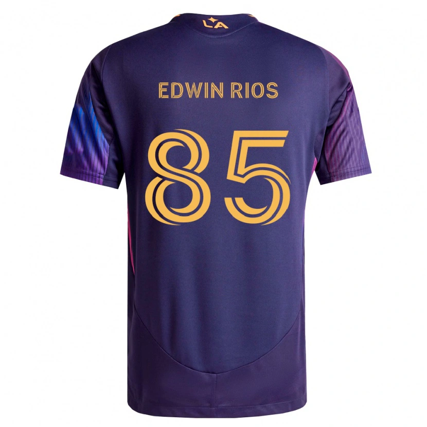 Danxen Homem Camisola Edwin Ríos #85 Roxo Escuro Amarelo Alternativa 2026/27 Camisa