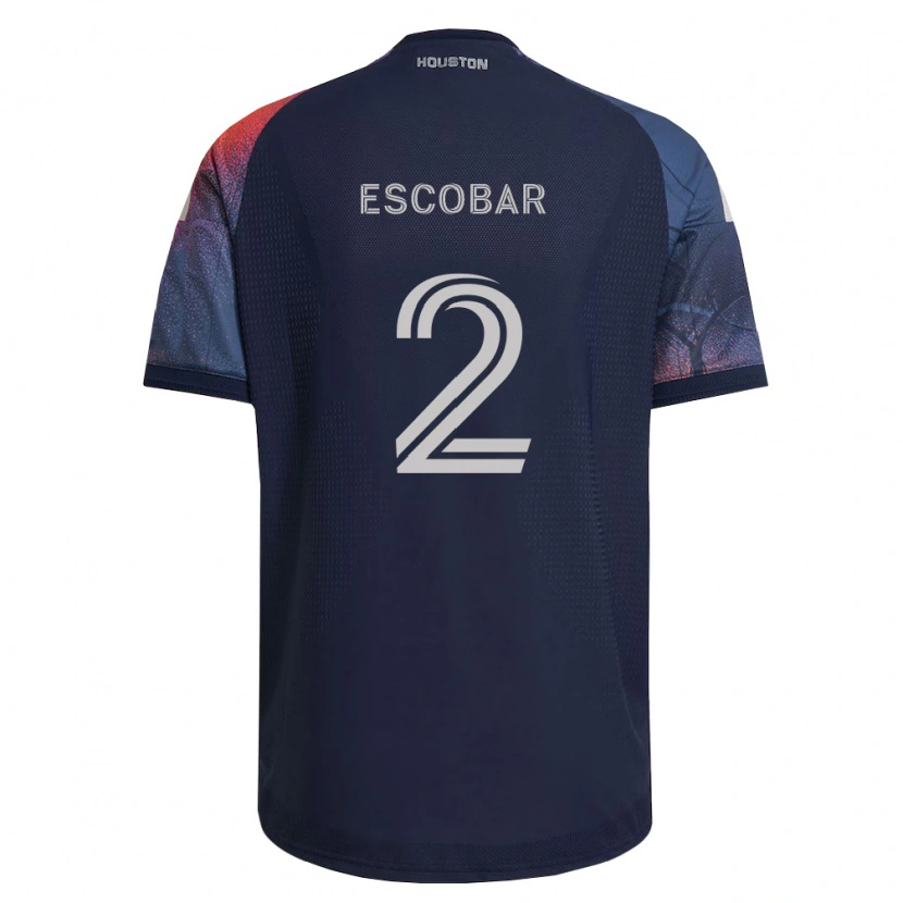 Danxen Homem Camisola Franco Escobar #2 Azul Profundo Branco Laranja Alternativa 2026/27 Camisa