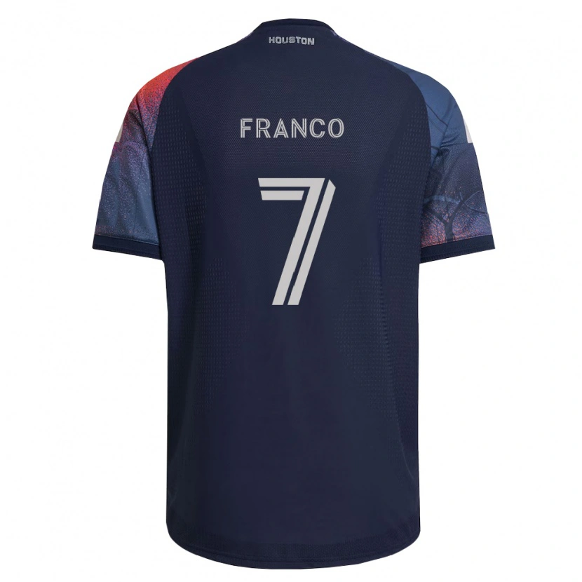 Danxen Homem Camisola Iván Franco #7 Azul Profundo Branco Laranja Alternativa 2026/27 Camisa