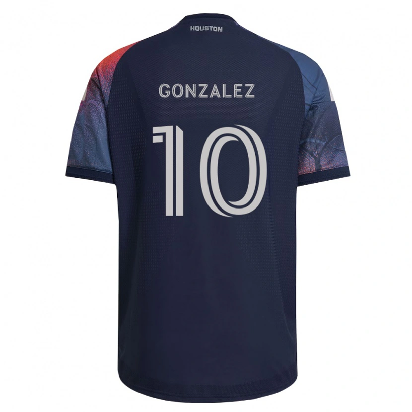Danxen Homem Camisola Yair González #10 Azul Profundo Branco Laranja Alternativa 2026/27 Camisa