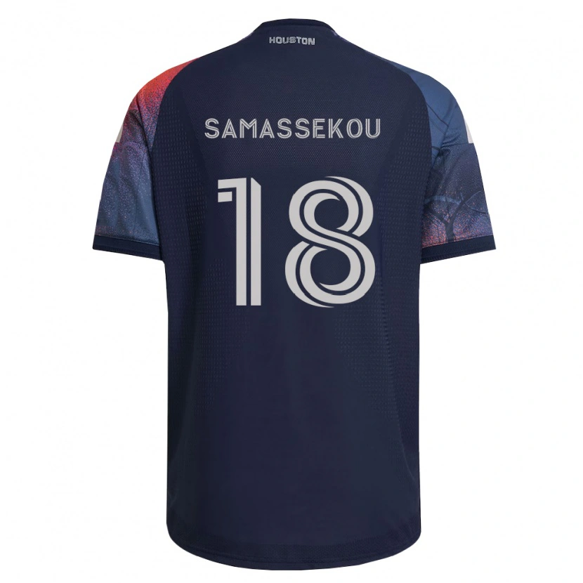 Danxen Homem Camisola Diadié Samassékou #18 Azul Profundo Branco Laranja Alternativa 2026/27 Camisa