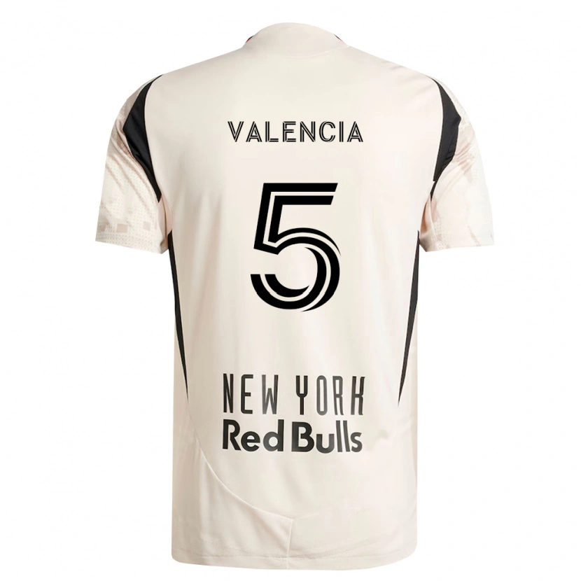 Danxen Homem Camisola Omar Valencia #5 Branco Off-Red Preto Alternativa 2026/27 Camisa