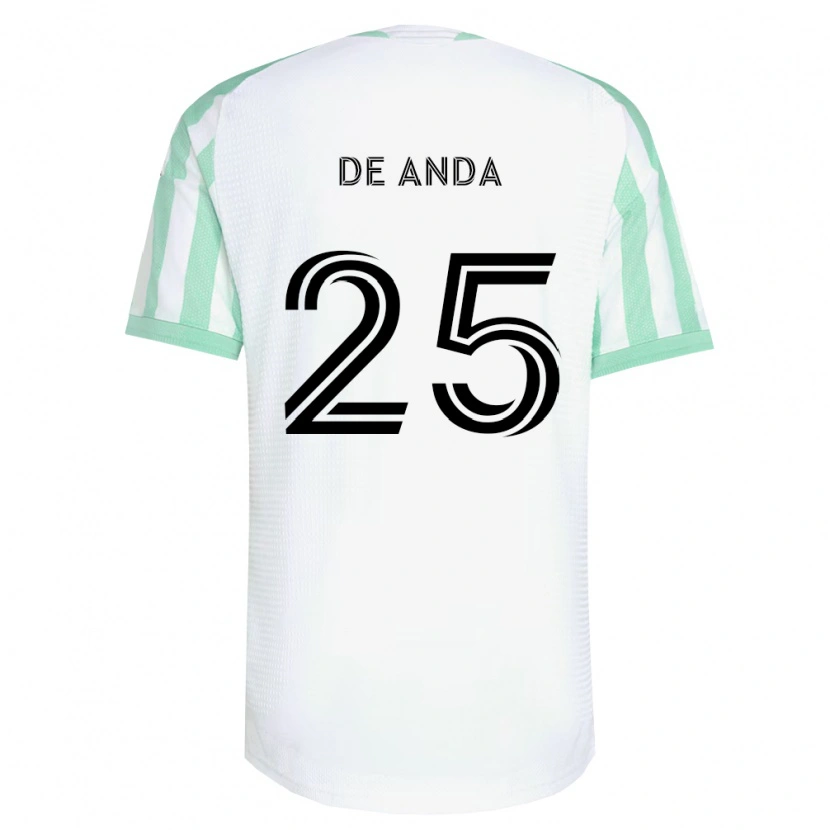 Danxen Homem Camisola Anthony De Anda #25 Verde Claro Branco Preto Alternativa 2026/27 Camisa