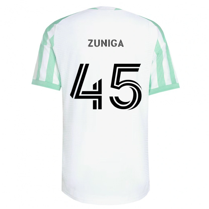 Danxen Homem Camisola Abner Zuñiga #45 Verde Claro Branco Preto Alternativa 2026/27 Camisa