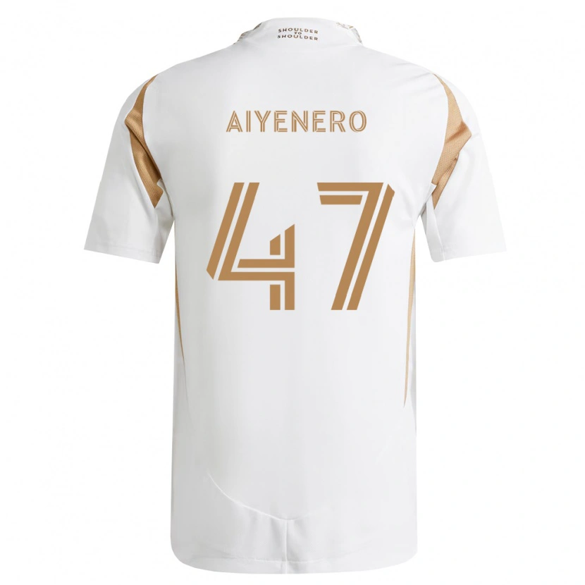 Danxen Homem Camisola Marius Aiyenero #47 Branco Marrom Alternativa 2026/27 Camisa