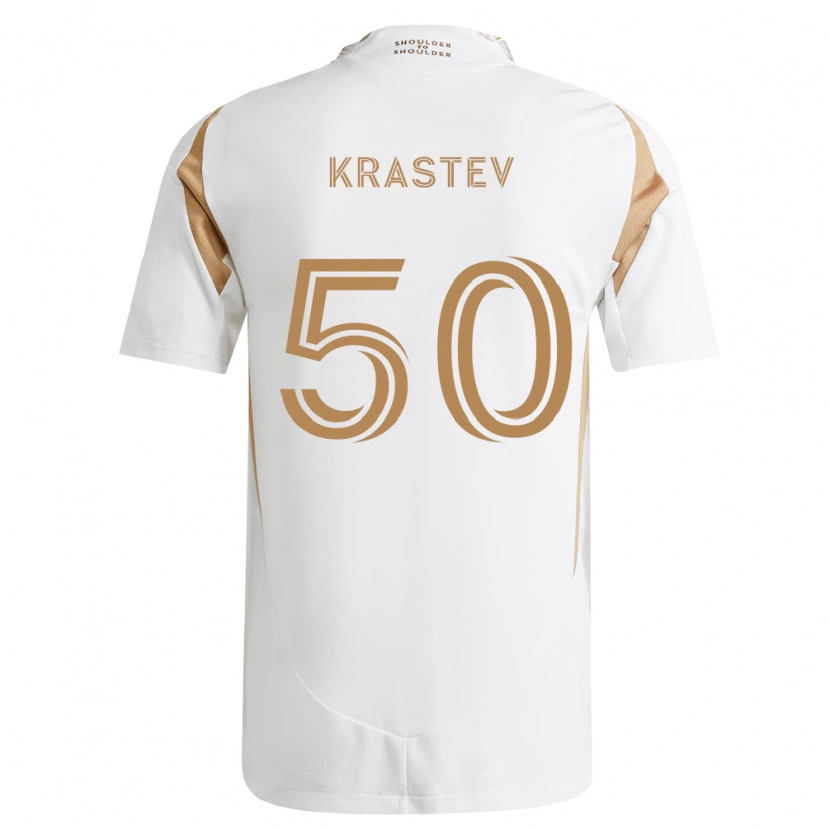Danxen Homem Camisola Filip Krastev #50 Branco Marrom Alternativa 2026/27 Camisa