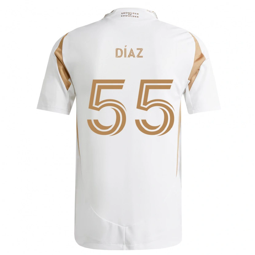 Danxen Homem Camisola Érick Díaz #55 Branco Marrom Alternativa 2026/27 Camisa