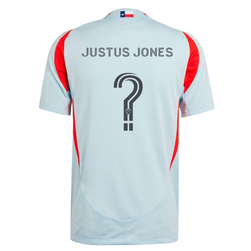 Danxen Homem Camisola Justus Jones #0 Cinza Escuro Branco Vermelho Alternativa 2026/27 Camisa
