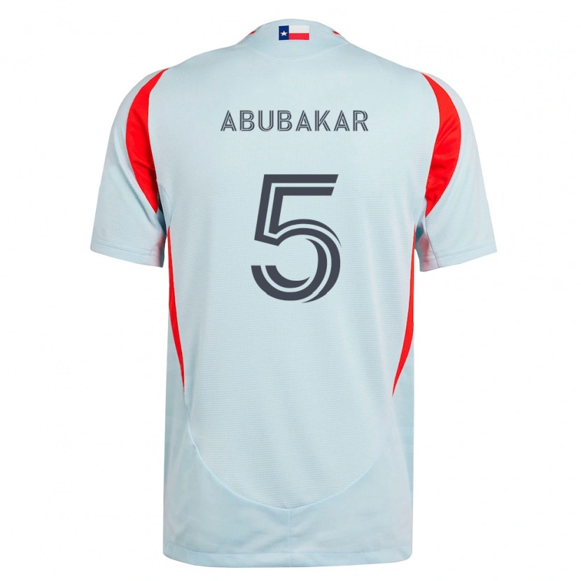 Danxen Homem Camisola Lalas Abubakar #5 Cinza Escuro Branco Vermelho Alternativa 2026/27 Camisa