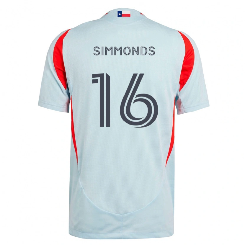 Danxen Homem Camisola Nicholas Simmonds #16 Cinza Escuro Branco Vermelho Alternativa 2026/27 Camisa