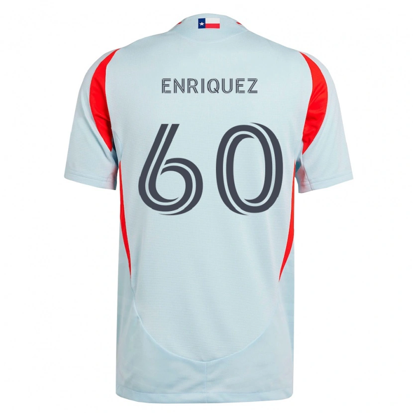 Danxen Homem Camisola Fabian Enriquez #60 Cinza Escuro Branco Vermelho Alternativa 2026/27 Camisa
