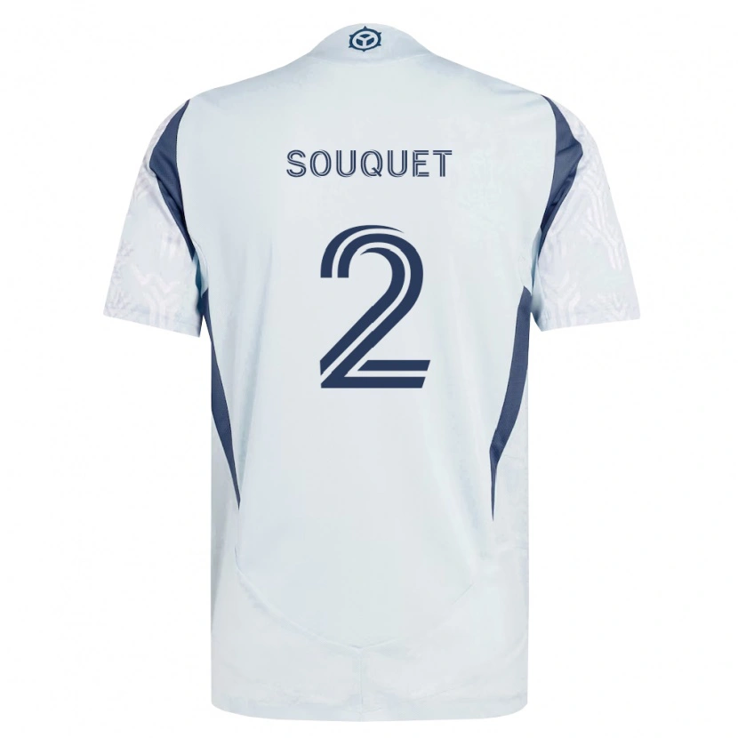 Danxen Homem Camisola Arnaud Souquet #2 Azul Branco Cinza Alternativa 2026/27 Camisa