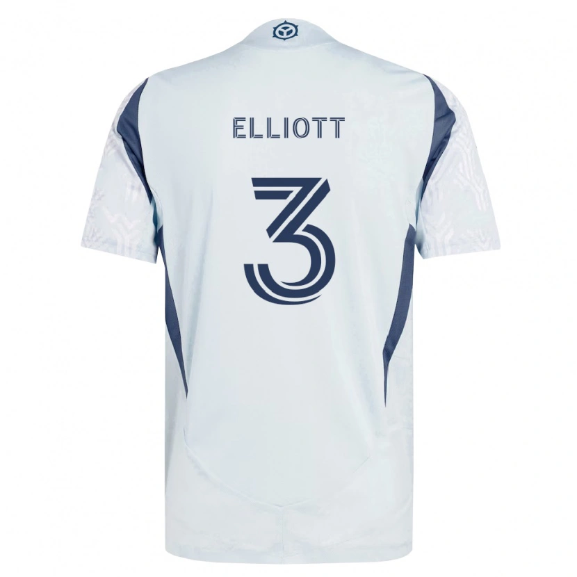 Danxen Homem Camisola Jack Elliott #3 Azul Branco Cinza Alternativa 2026/27 Camisa