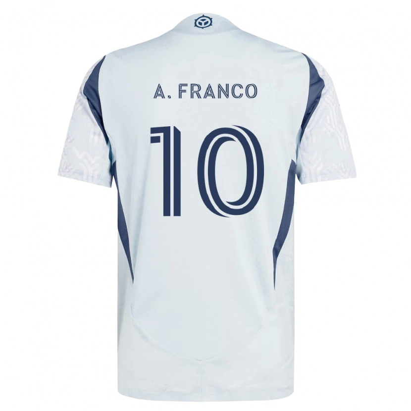Danxen Homem Camisola André Franco #10 Azul Branco Cinza Alternativa 2026/27 Camisa