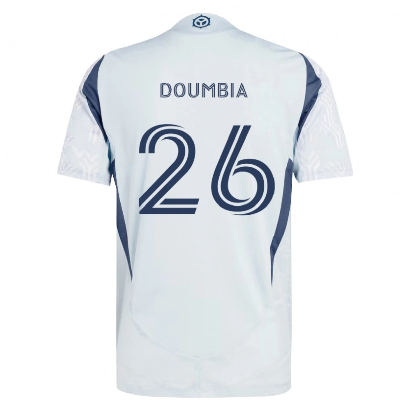 Danxen Homem Camisola Ousmane Doumbia #26 Azul Branco Cinza Alternativa 2026/27 Camisa