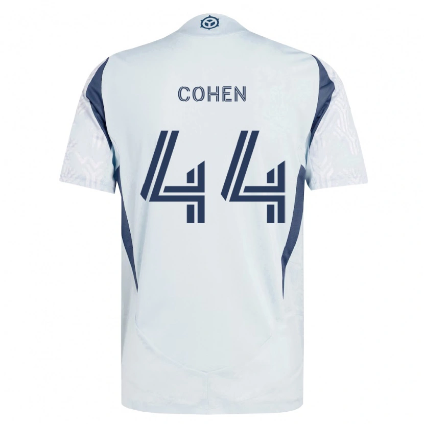 Danxen Homem Camisola Josh Cohen #44 Azul Branco Cinza Alternativa 2026/27 Camisa