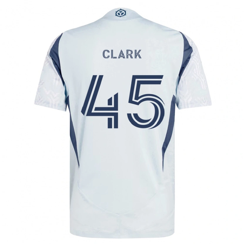 Danxen Homem Camisola Mateo Clark #45 Azul Branco Cinza Alternativa 2026/27 Camisa