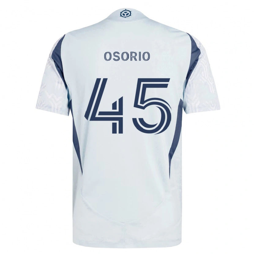 Danxen Homem Camisola Harold Osorio #45 Azul Branco Cinza Alternativa 2026/27 Camisa