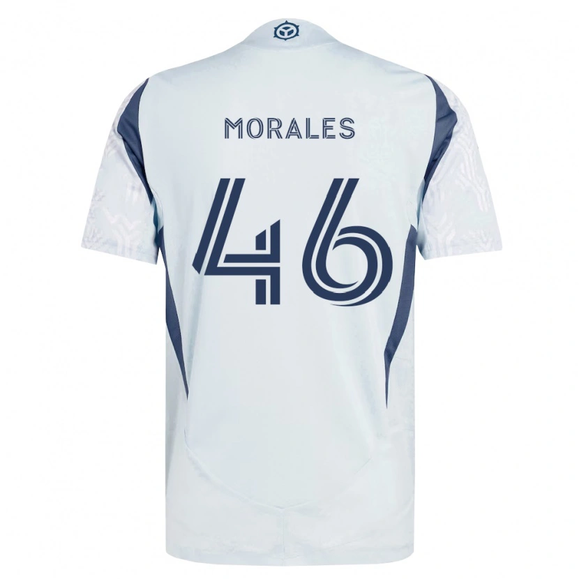 Danxen Homem Camisola Christopher Morales #46 Azul Branco Cinza Alternativa 2026/27 Camisa