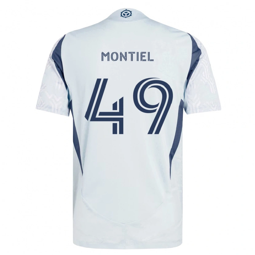 Danxen Homem Camisola Jhonier Montiel #49 Azul Branco Cinza Alternativa 2026/27 Camisa