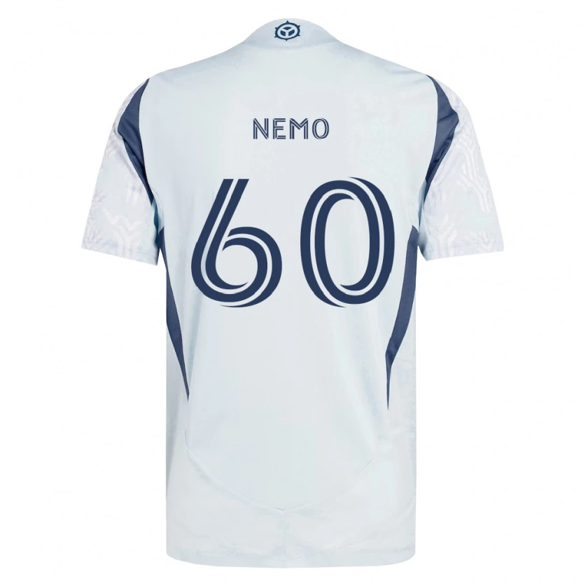 Danxen Homem Camisola Jason Nemo #60 Azul Branco Cinza Alternativa 2026/27 Camisa