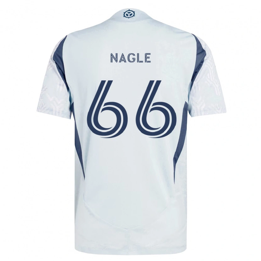 Danxen Homem Camisola Chase Nagle #66 Azul Branco Cinza Alternativa 2026/27 Camisa