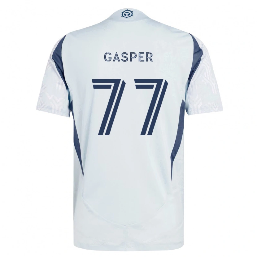 Danxen Homem Camisola Chase Gasper #77 Azul Branco Cinza Alternativa 2026/27 Camisa