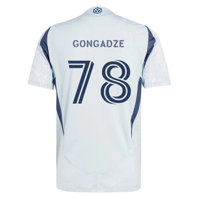 Danxen Homem Camisola Giorgi Gongadze #78 Azul Branco Cinza Alternativa 2026/27 Camisa