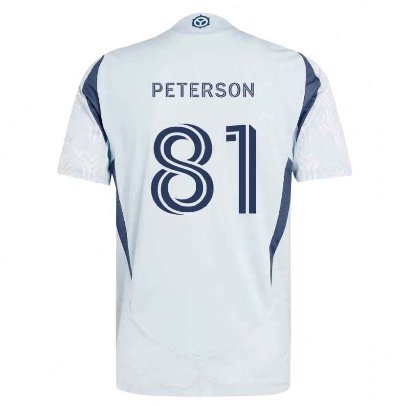Danxen Homem Camisola Lukas Peterson #81 Azul Branco Cinza Alternativa 2026/27 Camisa