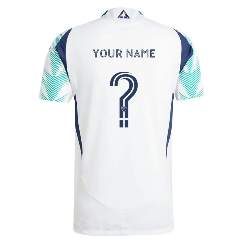 Danxen Homem Camisola Seu Nome #0 Branco Azul Marinho Verde Claro Alternativa 2026/27 Camisa