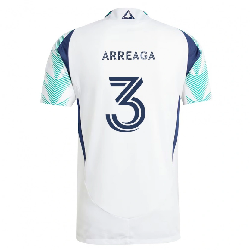 Danxen Homem Camisola Xavier Arreaga #3 Branco Azul Marinho Verde Claro Alternativa 2026/27 Camisa