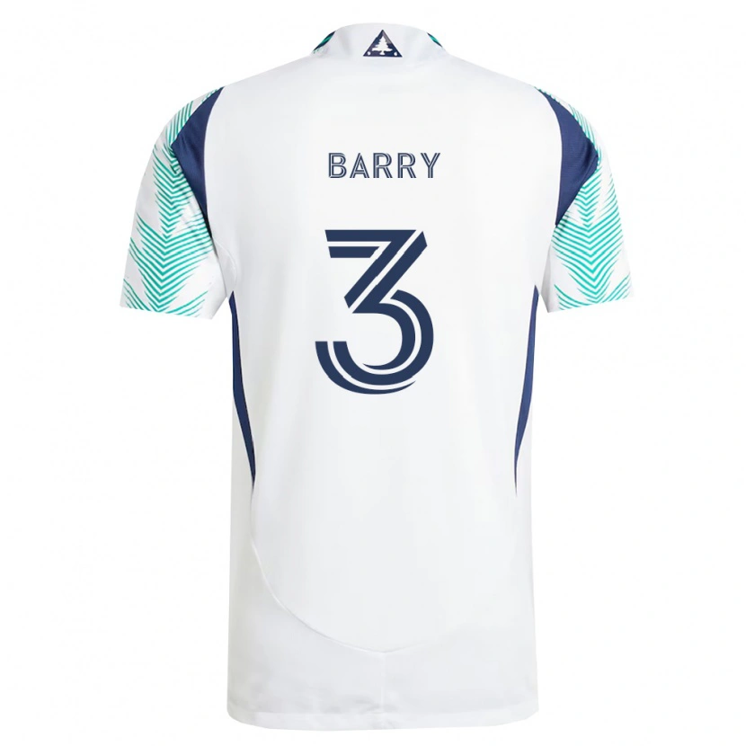 Danxen Homem Camisola Hesron Barry #3 Branco Azul Marinho Verde Claro Alternativa 2026/27 Camisa