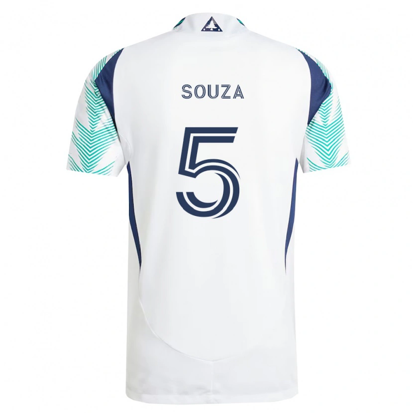Danxen Homem Camisola Victor Souza #5 Branco Azul Marinho Verde Claro Alternativa 2026/27 Camisa