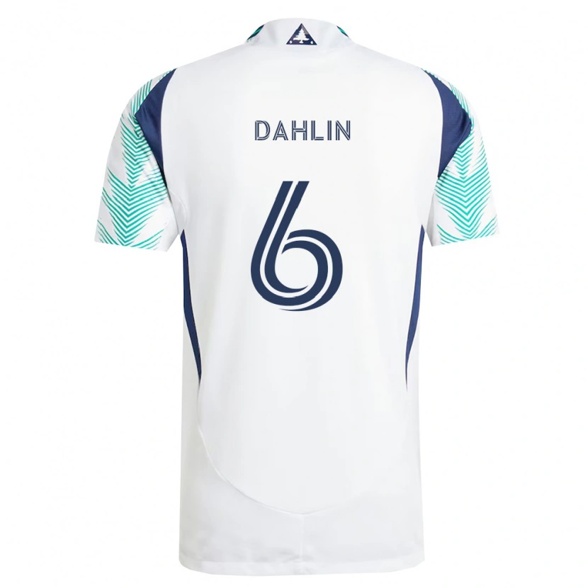 Danxen Homem Camisola Gabe Dahlin #6 Branco Azul Marinho Verde Claro Alternativa 2026/27 Camisa