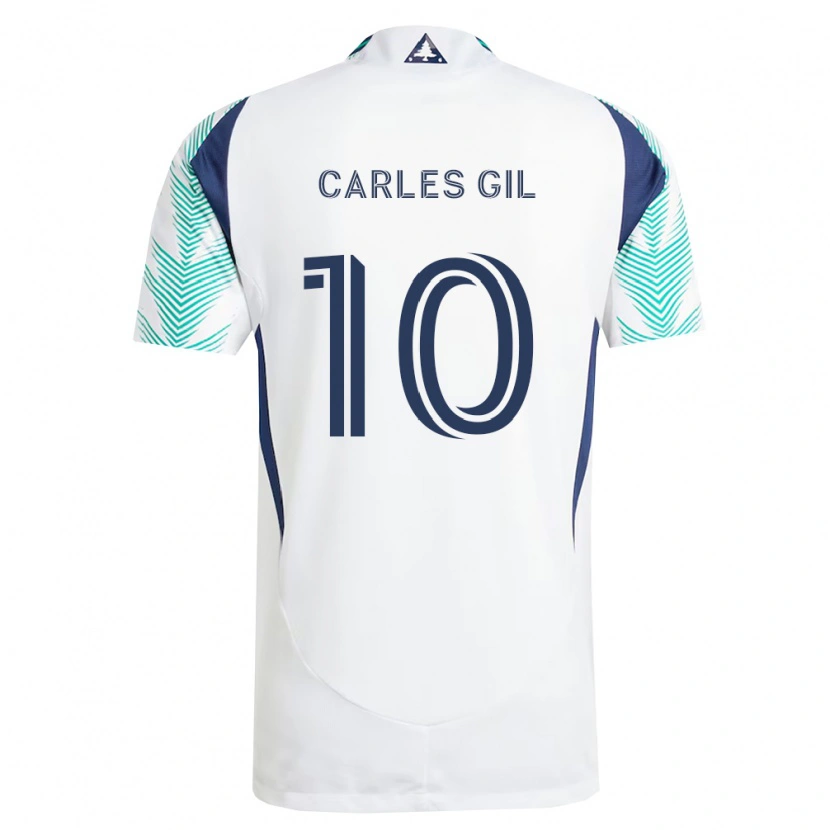 Danxen Homem Camisola Carles Gil #10 Branco Azul Marinho Verde Claro Alternativa 2026/27 Camisa