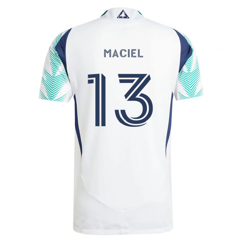 Danxen Homem Camisola Maciel #13 Branco Azul Marinho Verde Claro Alternativa 2026/27 Camisa