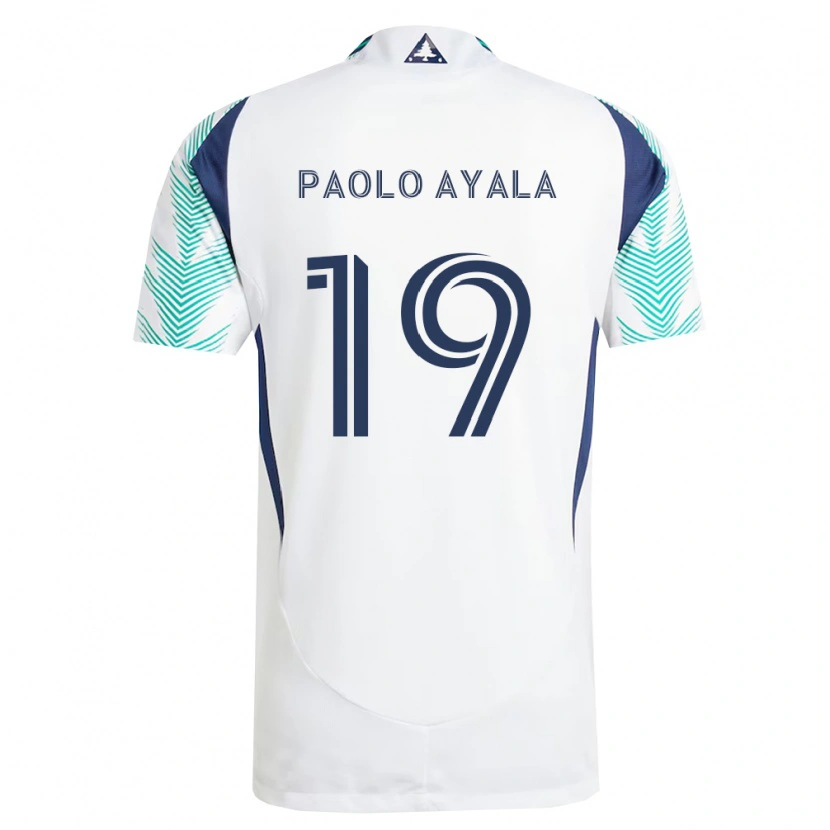 Danxen Homem Camisola Paolo Ayala #19 Branco Azul Marinho Verde Claro Alternativa 2026/27 Camisa