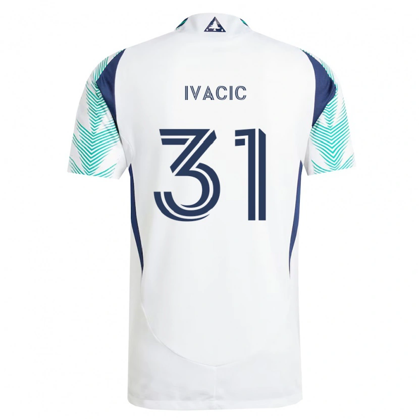 Danxen Homem Camisola Aljaz Ivacic #31 Branco Azul Marinho Verde Claro Alternativa 2026/27 Camisa